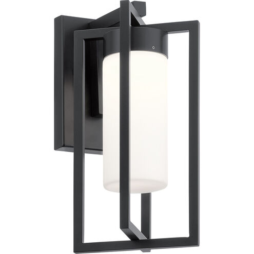 Drega LED 11 inch Black Outdoor Wall Mount, Medium