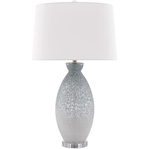 Hatira 33 inch 150 watt Pale Blue/White Table Lamp Portable Light
