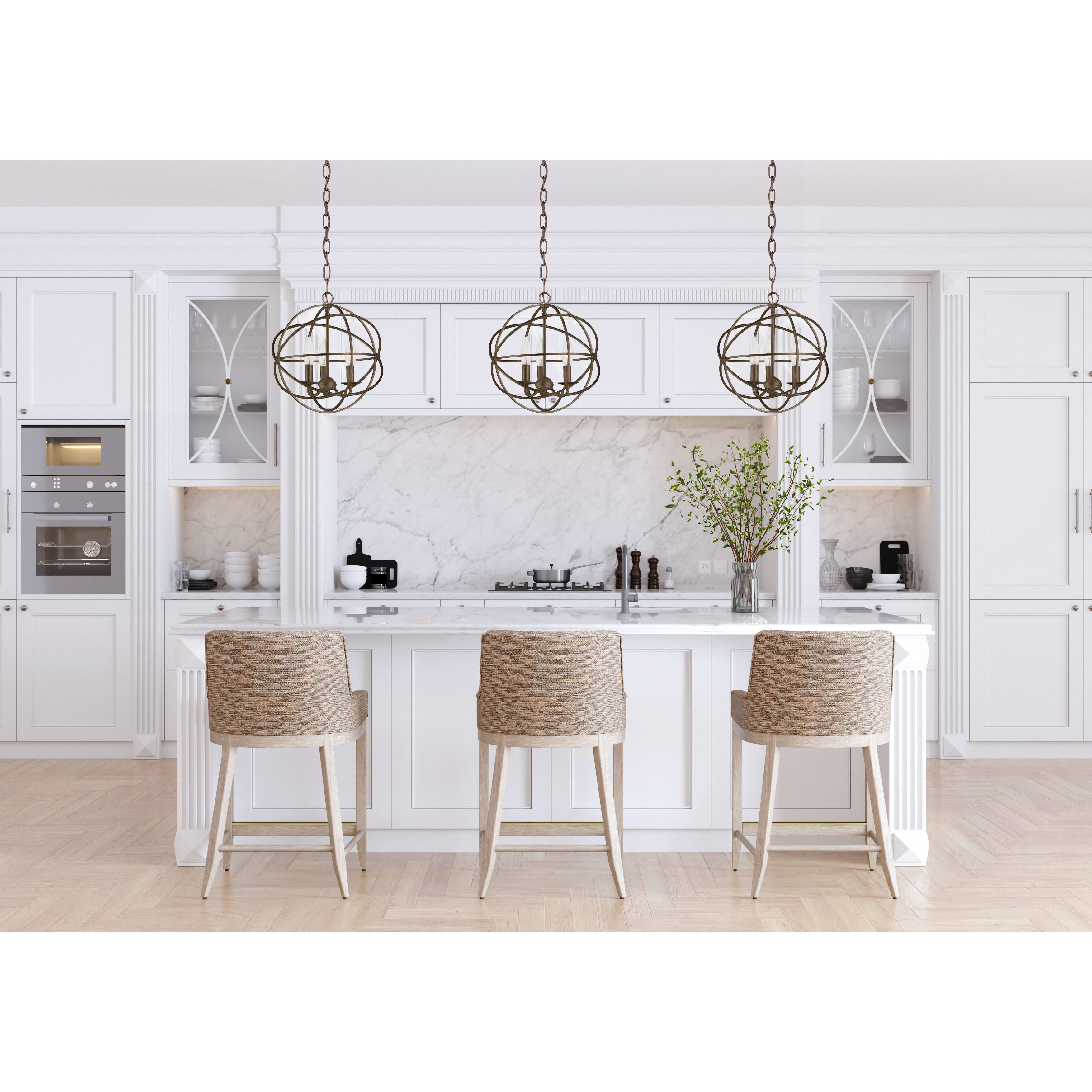 Somma Way 3 Light 12.5 inch Bronze Mini Chandelier Ceiling Light