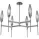 Rock Crystal LED Graphite Chandelier Ceiling Light, Round Belvedere