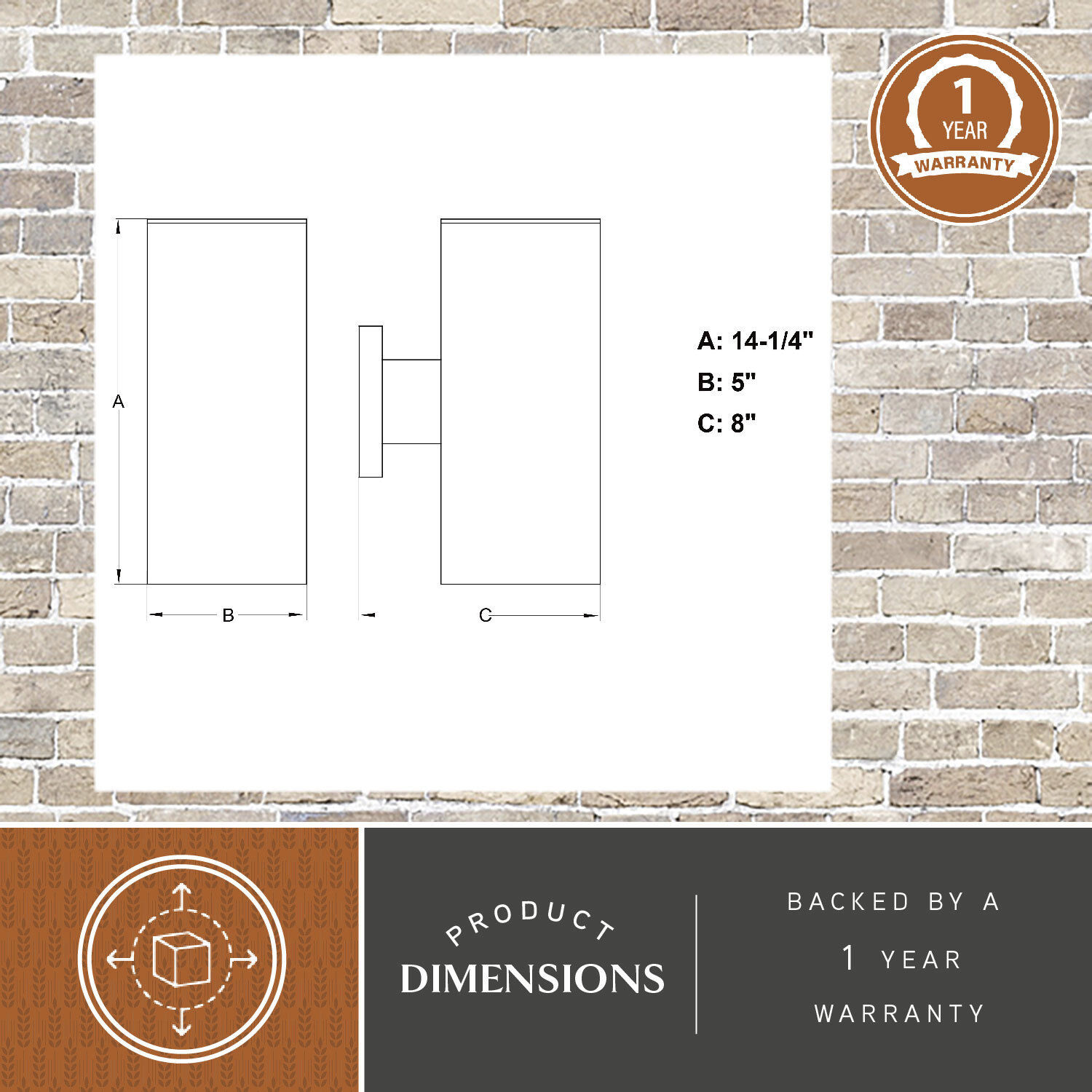 Chiasso LED 14.25 inch Textured Black Outdoor Wall