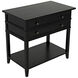 Colonial 35 X 32 inch Distressed Black Side Table, 2 Drawer