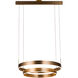 Prometheus 2 Light 28 inch Brushed Gold Pendant Ceiling Light