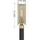 Jacobs 1 Light 18.5 inch Serene Brass Outdoor Post Lantern
