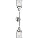 Franklin Restoration Small Bell LED 16 inch Polished Chrome Bath Vanity Light Wall Light in Clear Glass, Franklin Restoration