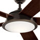 Verdi 56 inch Olde Bronze with Dark Walnut Blades Ceiling Fan