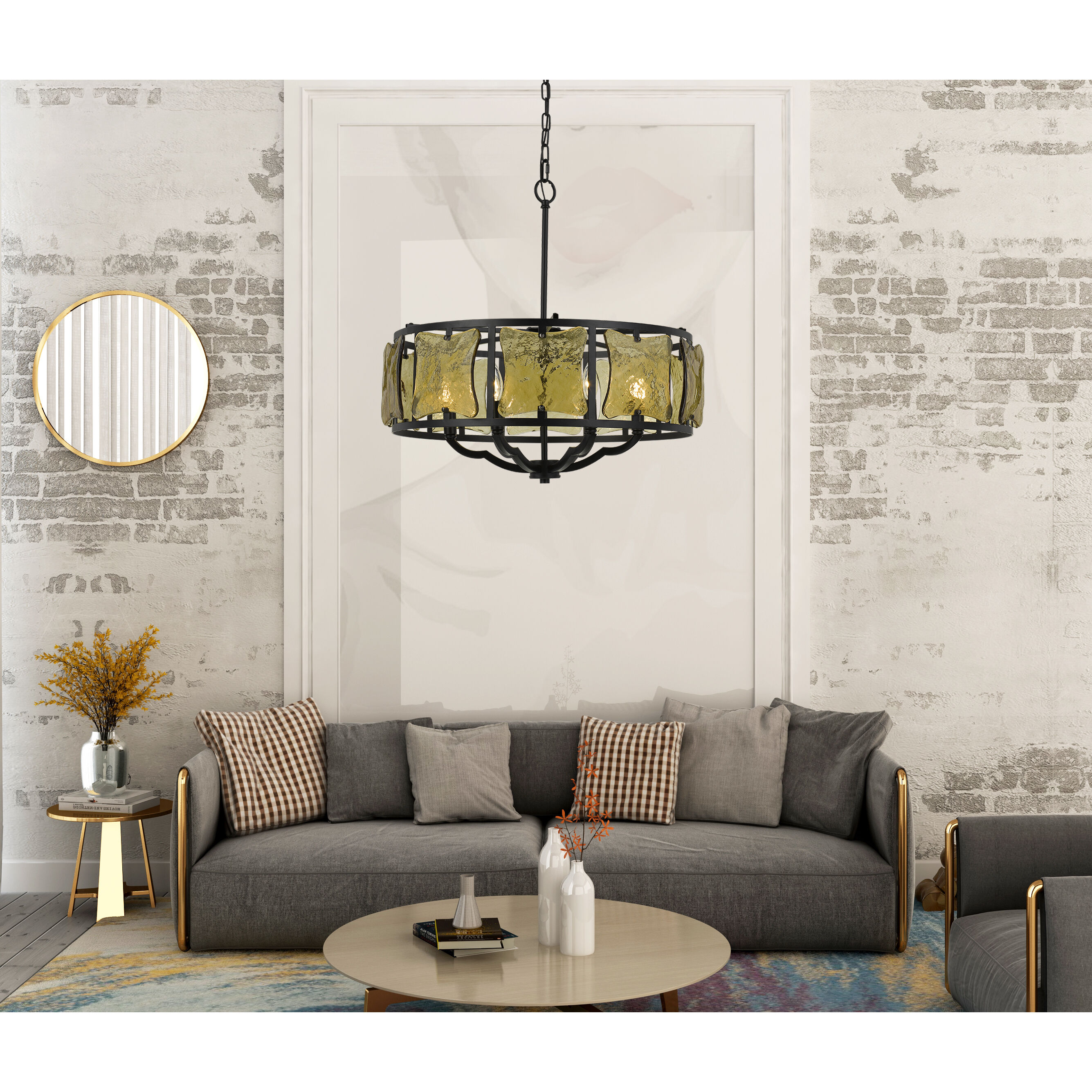 Revenna 6 Light 24 inch Black Chandelier Ceiling Light