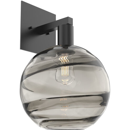 Terra 1 Light 9 inch Matte Black Indoor Sconce Wall Light in Terra Smoke