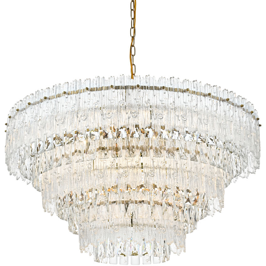 Emilia 10 Light 31 inch Satin Gold Pendant Ceiling Light