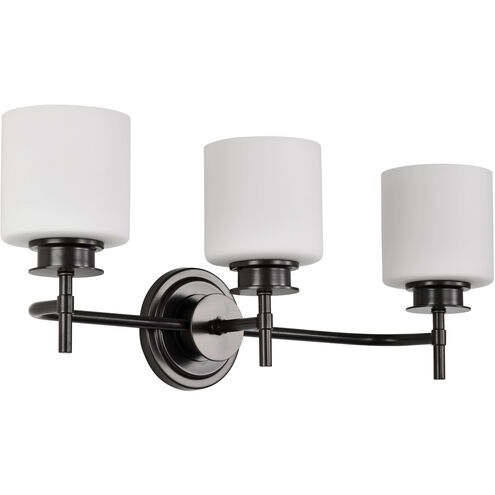 Warren 3 Light 24 inch Gun Metal Vanity Light Wall Light