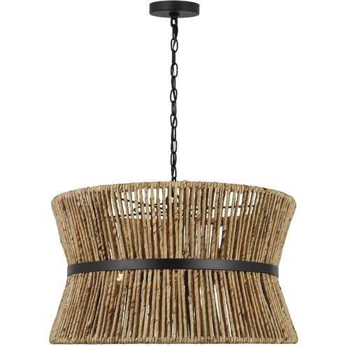 Drew & Jonathan Thurlo 3 Light 24.25 inch Midnight Black Hanging Shade Ceiling Light, Medium