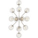 Silvarious 12 Light 26.75 inch Polished Nickel Chandelier/Semi Flush Ceiling Light