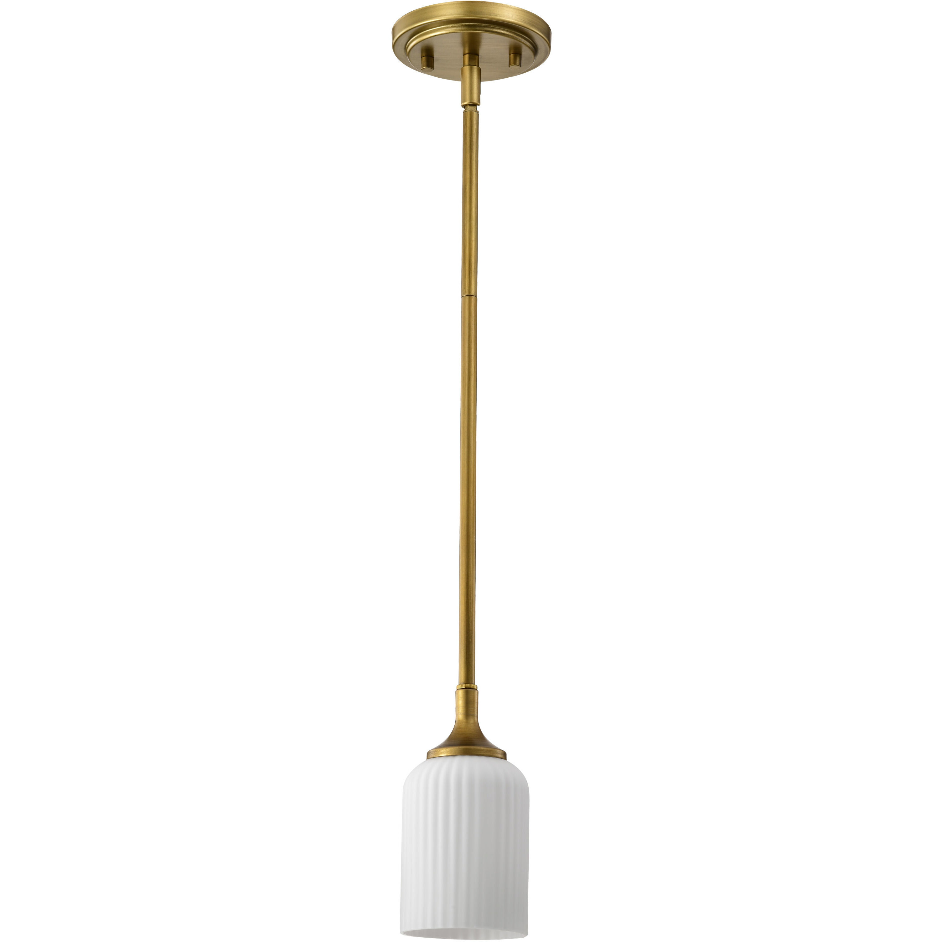 Solara 5 inch Natural Brass Pendant Ceiling Light