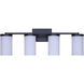 Britton 4 Light 28 inch Matte Black Vanity Fixture Wall Light