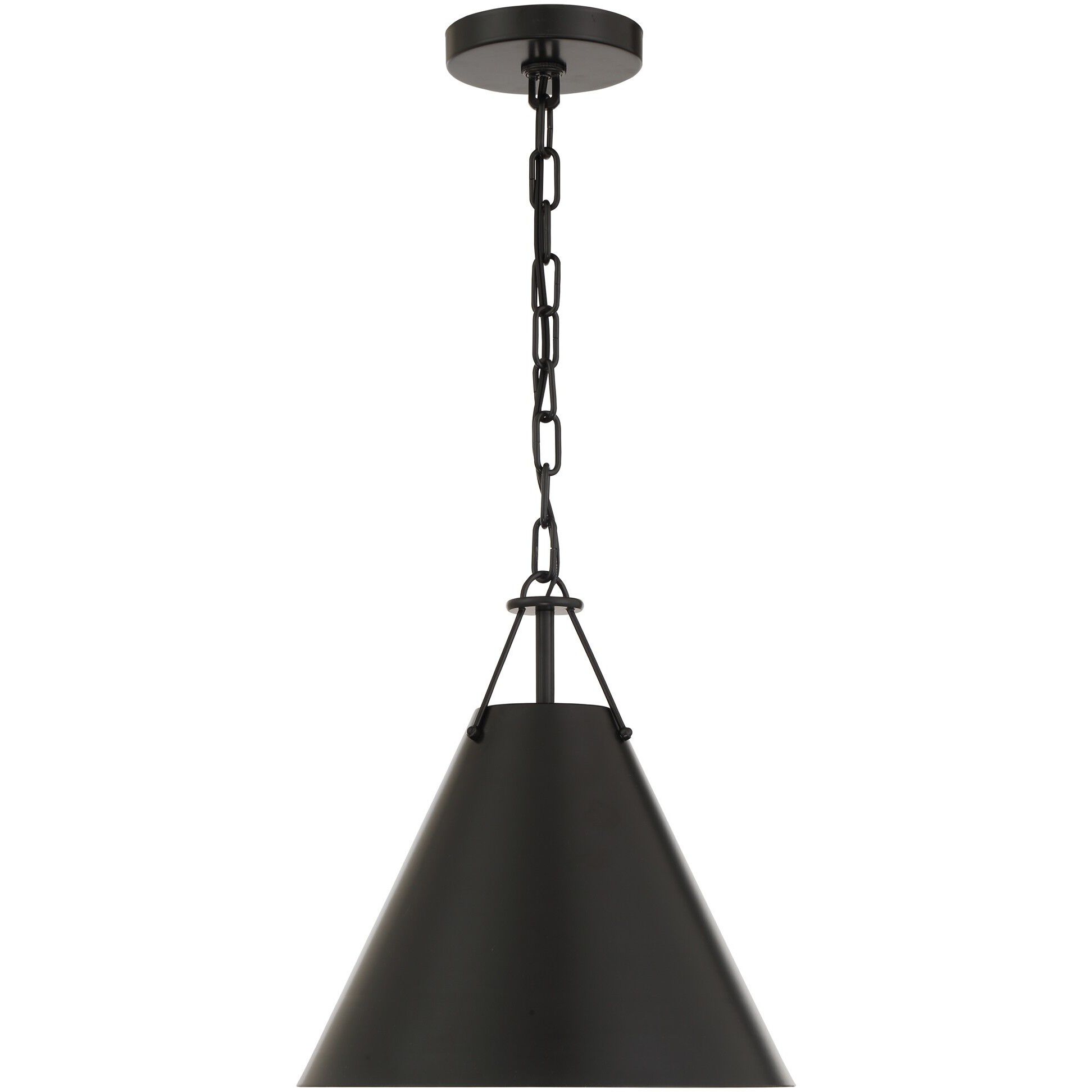 Xavier 1 Light 12 inch Matte Black Mini Pendant Ceiling Light