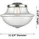Oxford 1 Light 11.75 inch Brushed Satin Nickel Mini Pendant Ceiling Light in Seedy Glass