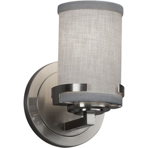 Textile 1 Light 5 inch Brushed Nickel Wall Sconce Wall Light, Atlas Family, Choices