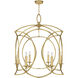 Cienfuegos 6 Light 28.5 inch Gold Chandelier Ceiling Light in Gold Leaf, No Shade