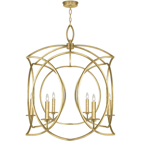 Cienfuegos 6 Light 28.5 inch Gold Chandelier Ceiling Light in Gold Leaf, No Shade