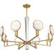 Leighton 8 Light 36 inch Warm Brass Chandelier Ceiling Light