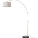 Scallop 92 inch 14 watt Satin Nickel and Black Arc Floor Lamp Portable Light