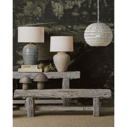 Agatha 29.5 inch 150 watt Reactive Black & White Table Lamp Portable Light