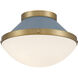 Xander 1 Light 12.25 inch Vibrant Gold and Blue Flush Mount Ceiling Light