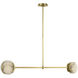 Kelly Wearstler Melange LED 63 inch Antique-Burnished Brass Linear Pendant Ceiling Light