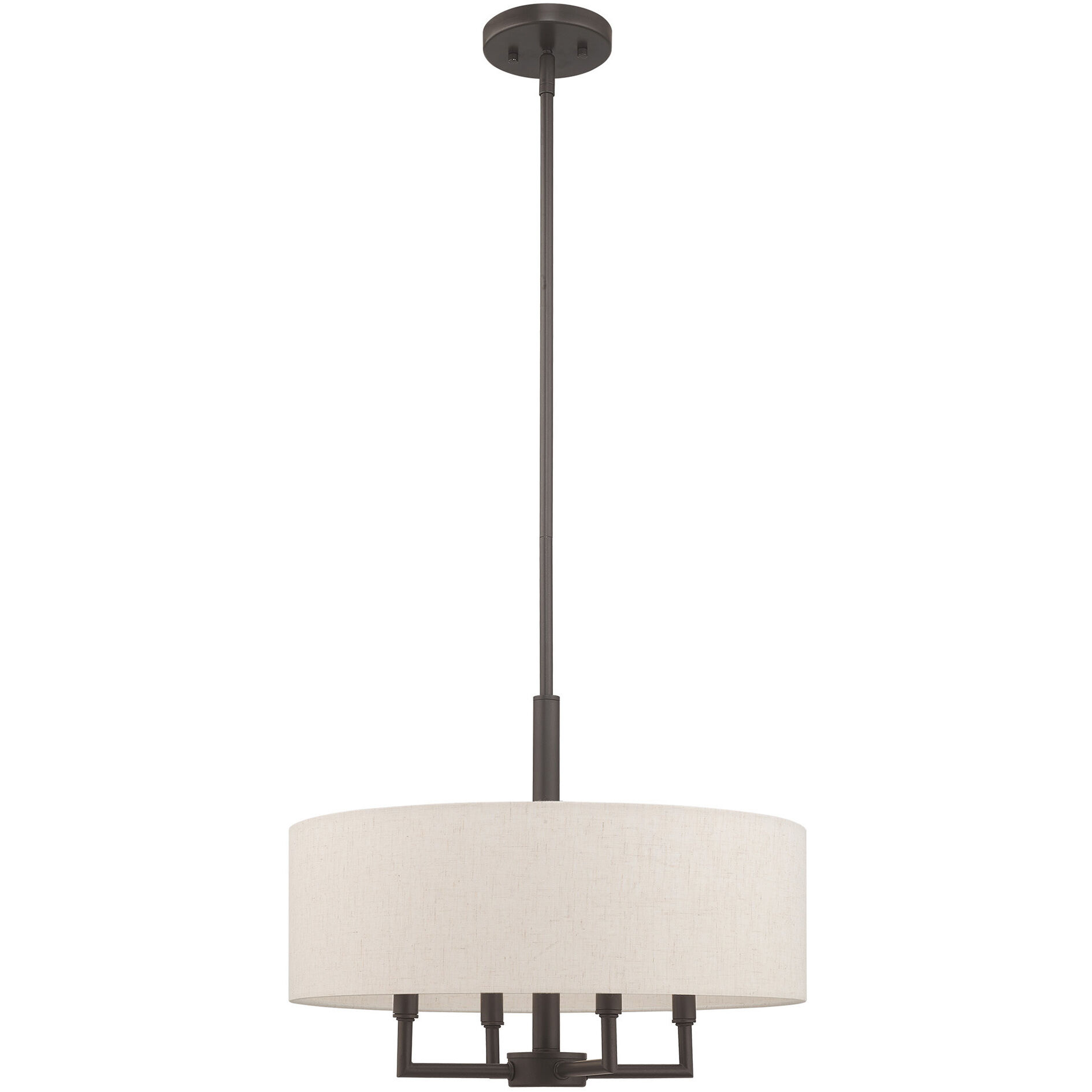 Meridian 4 Light 18 inch English Bronze Pendant Chandelier Ceiling Light