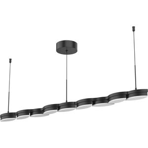Poplar LED 48 inch Black Linear Pendant Ceiling Light