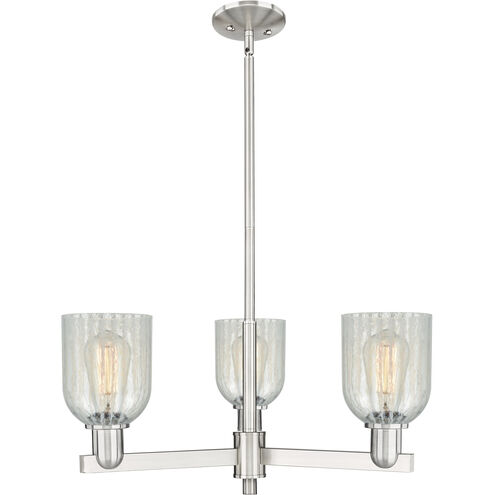 Arcadia Caledonia 3 Light 27 inch Satin Nickel Chandelier Ceiling Light