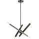 Monaco 6 Light 18 inch Black Chrome Chandelier Ceiling Light