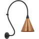 Thomas O'Brien Academy Barn Light LED 27 inch Matte Black Larrabee Barn Light in 9" Soft Copper Conical Savannah Shade