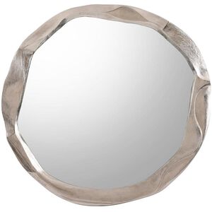 Round Ruga 42.25 X 42.25 inch Nickel Mirror, Small