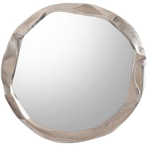 Round Ruga 42.25 X 42.25 inch Nickel Mirror, Small
