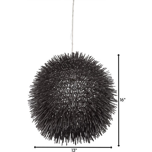 Urchin 1 Light 13 inch Black Pendant Ceiling Light