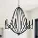 Sylvia 8 Light 38 inch Matte Black Chandelier Ceiling Light