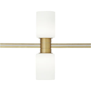Sean Lavin Modern Aged Brass Low-Voltage Track Head Ceiling Light, Integrated LED