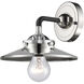 Nouveau Railroad 1 Light 8 inch Black Polished Nickel Sconce Wall Light, Nouveau