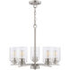 Park Ridge 5 Light 21 inch Satin Nickel Chandelier Ceiling Light