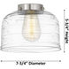 Franklin Restoration Large Bell 1 Light 8 inch Brushed Satin Nickel Sconce Wall Light in Silver Plated Mercury Glass, Franklin Restoration