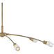 Atera LED 60 inch Heritage Brass Chandelier Ceiling Light, Single Tier