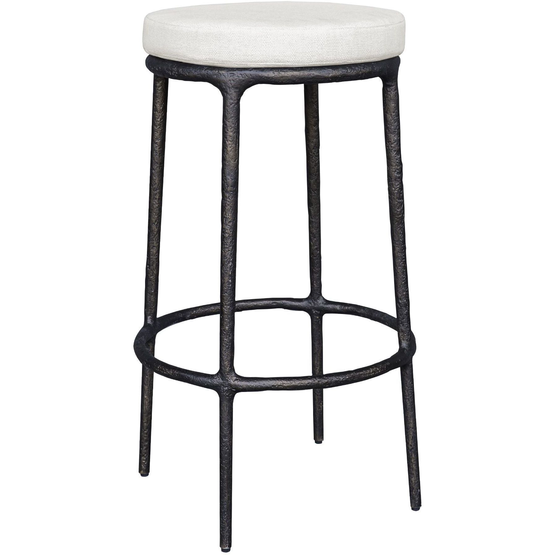 Thayer 31 inch Java and Oyster White Outdoor Bar Stool