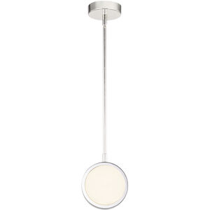 Blanco 6.25 inch Polished Nickel and Alabaster Pendant Ceiling Light