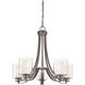Parsons Studio 5 Light 25.5 inch Smoked Iron Chandelier Ceiling Light