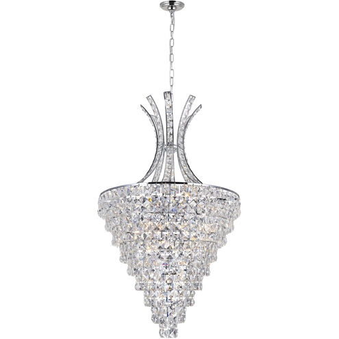 Chique 12 Light 20 inch Chrome Chandelier Ceiling Light