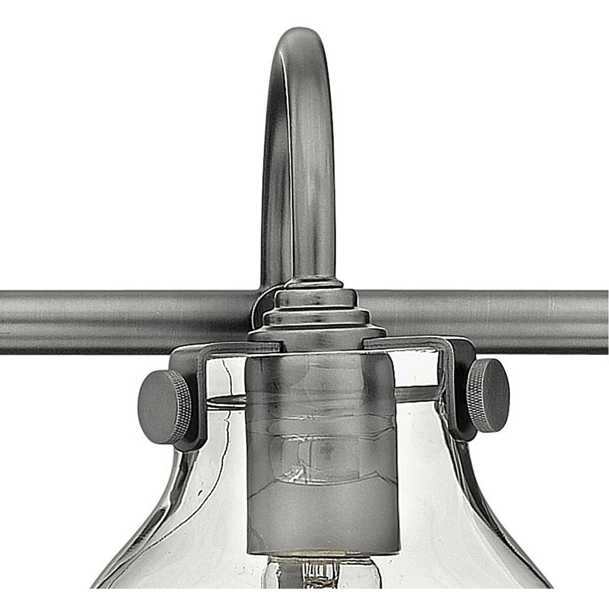 Congress 2 Light 19 inch Antique Nickel Bath Light Wall Light, Retro Glass