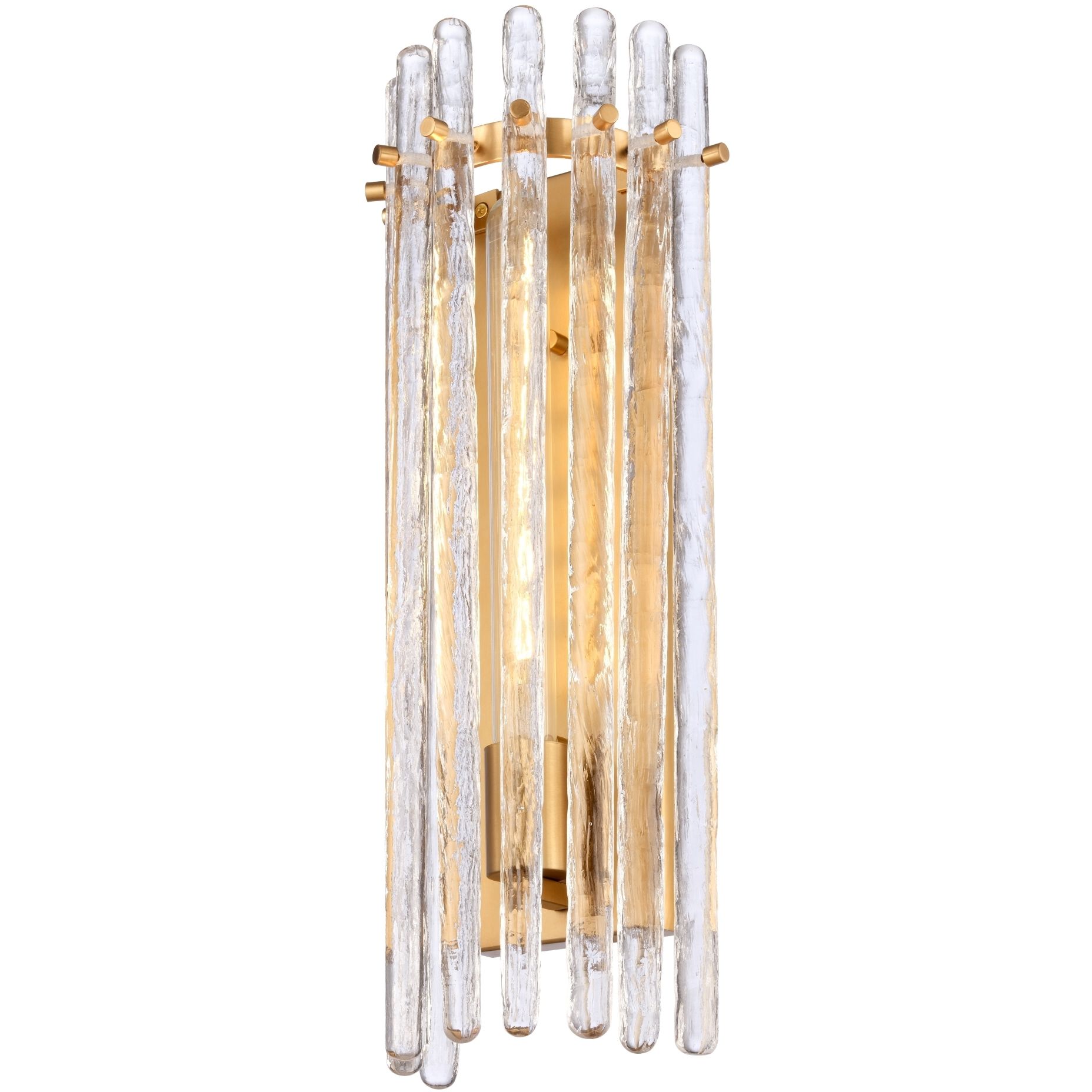 Icicles 1 Light 4.75 inch Satin Brass Sconce Wall Light