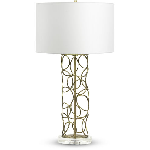 Pacific 32 inch 150.00 watt Antique Brass Table Lamp Portable Light