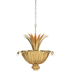 Foglia D'oro 5 Light 26.5 inch Gold Chandelier Ceiling Light